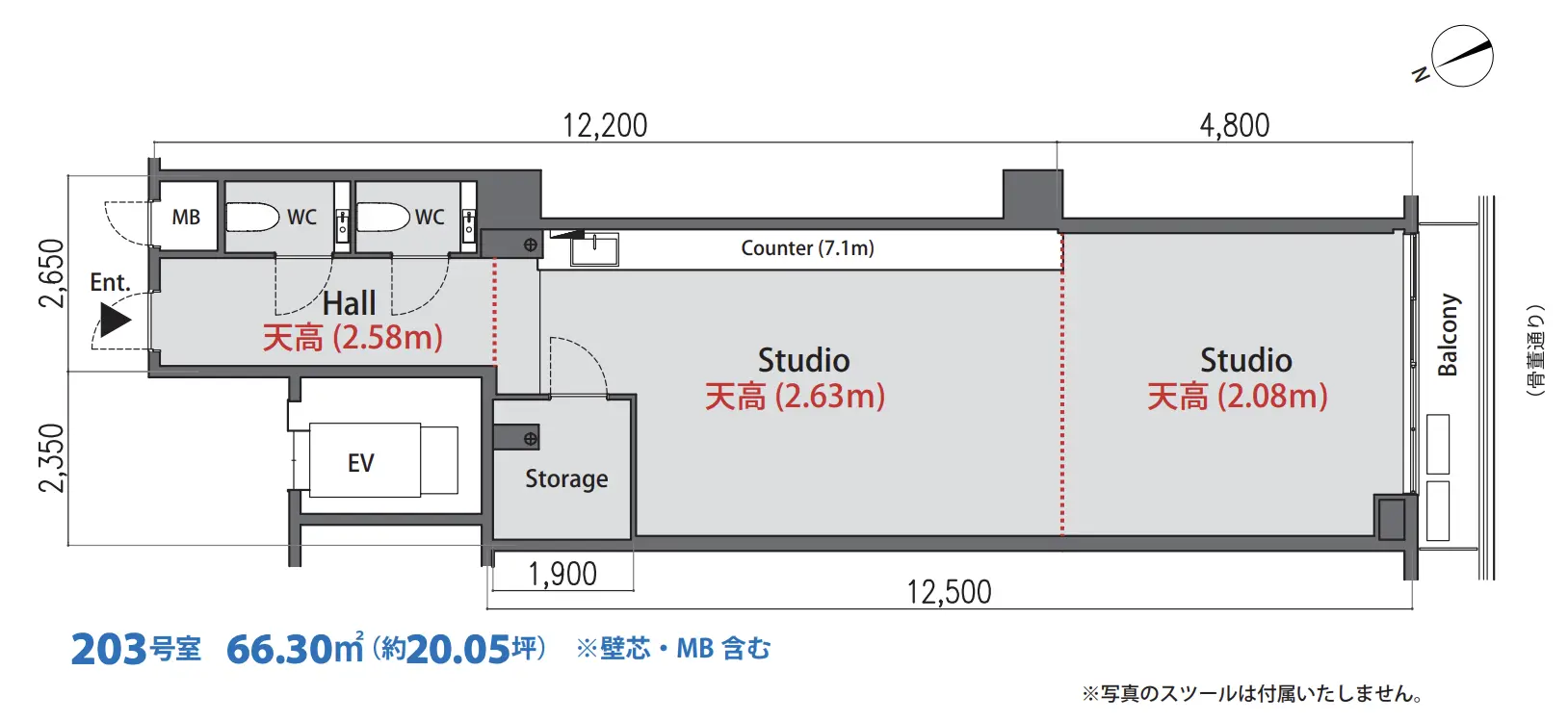 南青山 賃貸オフィス 間取り図 20坪