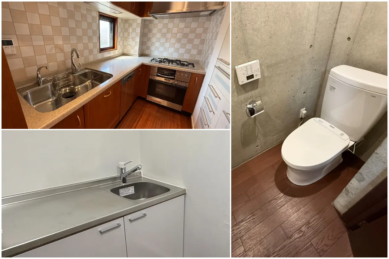 西麻布、用途柔軟な一棟貸し可能吹き抜け空間 水回り